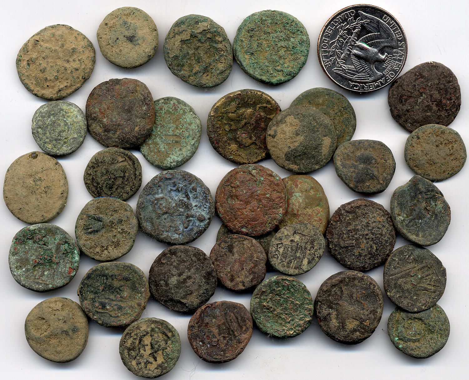 UNCLEANED GREEK COINS 300-480 B.C.